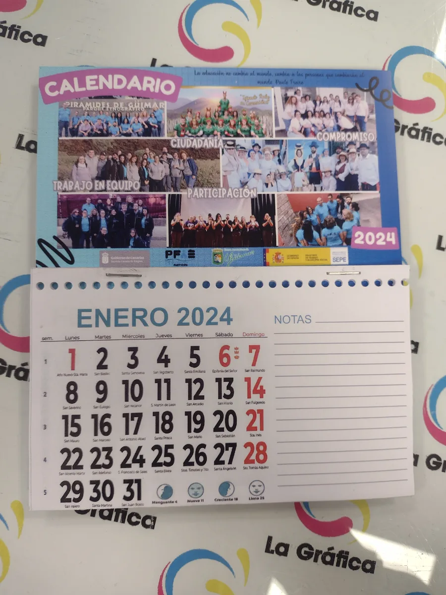 Calendarios Magnéticos con Faldilla — La Gráfica Tenerife