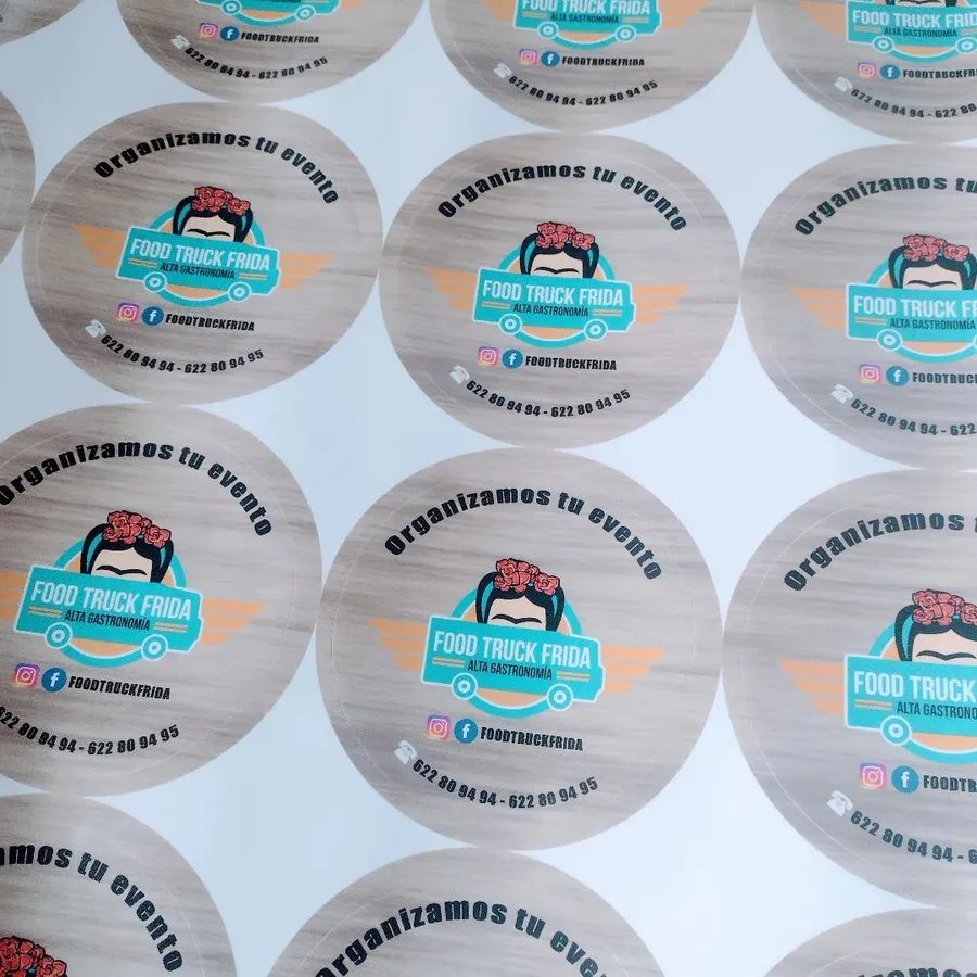 Pegatinas Circulares Food Truck Frida — La Gráfica Tenerife