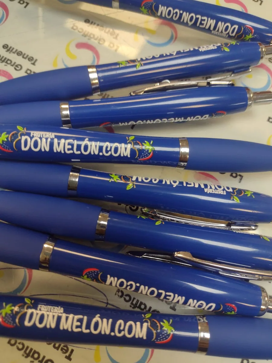 Bolígrafos personalizados DTF UV — La Gráfica Tenerife