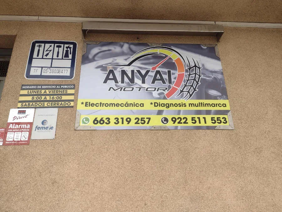 Cartel Taller Anyai Motor — La Gráfica Tenerife
