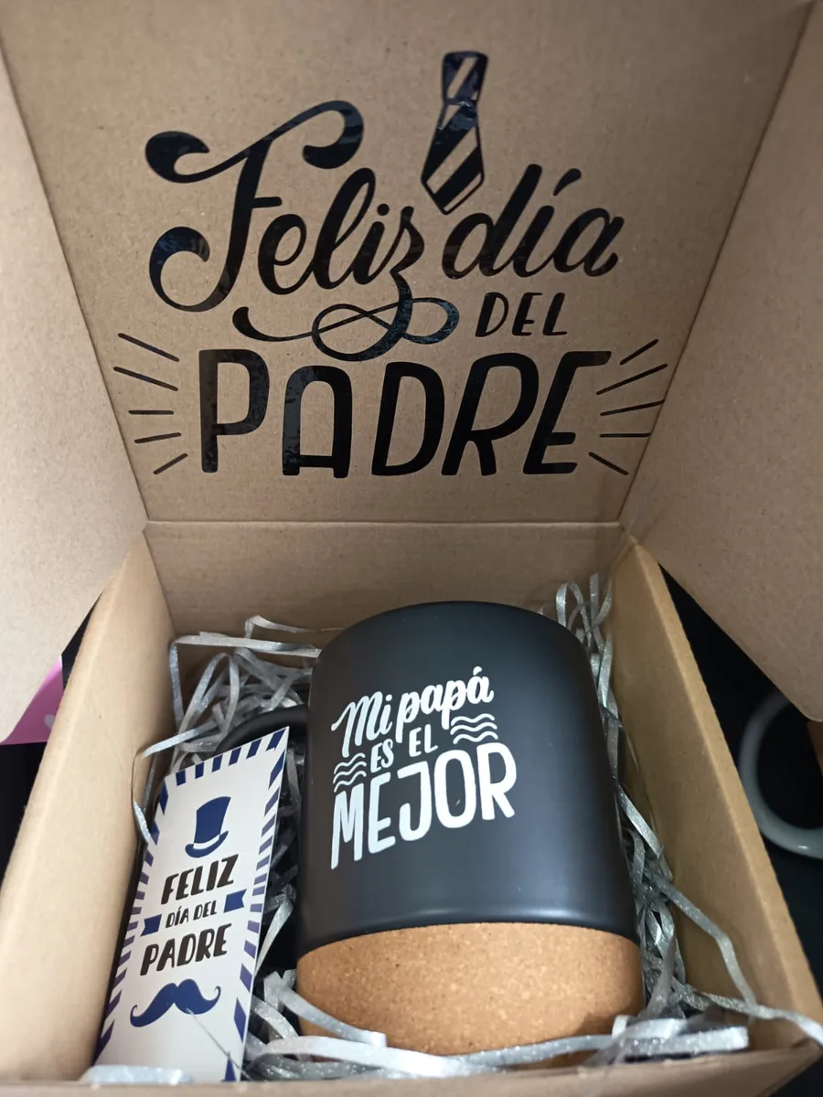 Taza Negra + Tarjeta + Caja — Día del Padre — La Gráfica Tenerife