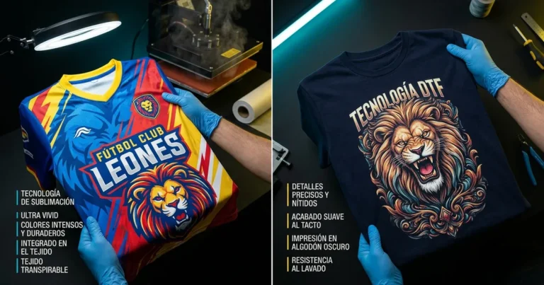 Comparativa sublimación versus DTF: muestras de tejido impreso en La Gráfica Tenerife